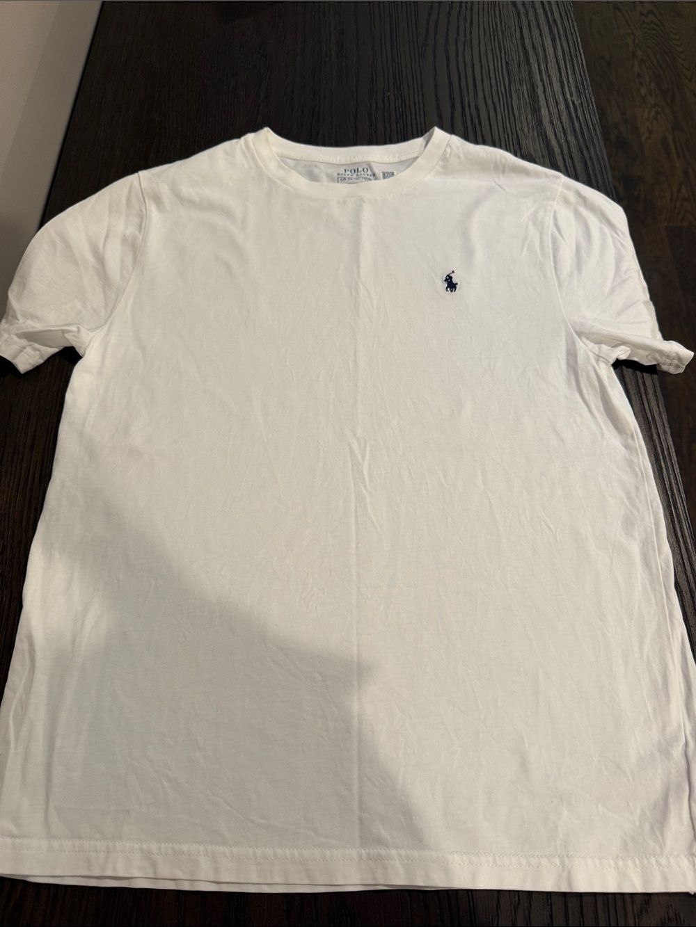 Ralph Lauren White Crewneck Tee with Navy Pony